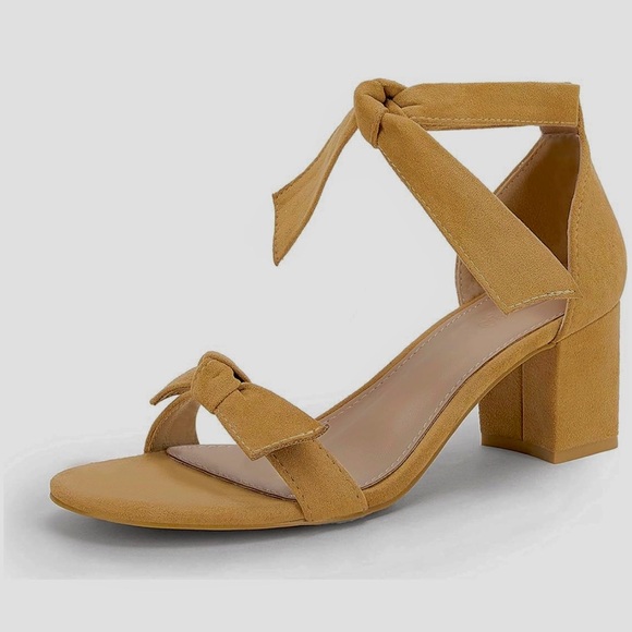 Coutgo Women’s Bowknot, Round Open Toe, MidBlock Heel Dress Shoes, 8.5, NWT 👡 - Picture 2 of 16